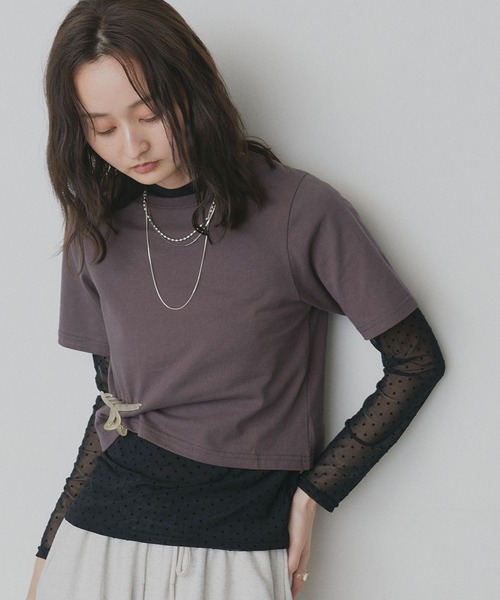 ad thie(アドティエ)の「プチ ハイネック ドット シアートップス(Tシャツ/カットソー・レディース・オフホワイト/ブラック・FREE)」の19枚目の写真