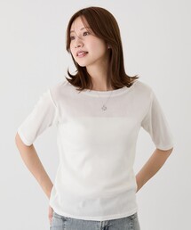 Jayro（ジャイロ）の「シアーベロア５分袖Tシャツ（Tシャツ/カットソー）」