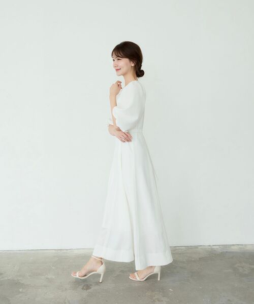 cle blatt(クレブラット)の「パフスリーブパネルドレス(ワンピース・レディース・ブラック/オフホワイト・SMALL/MEDIUM)」の8枚目の写真