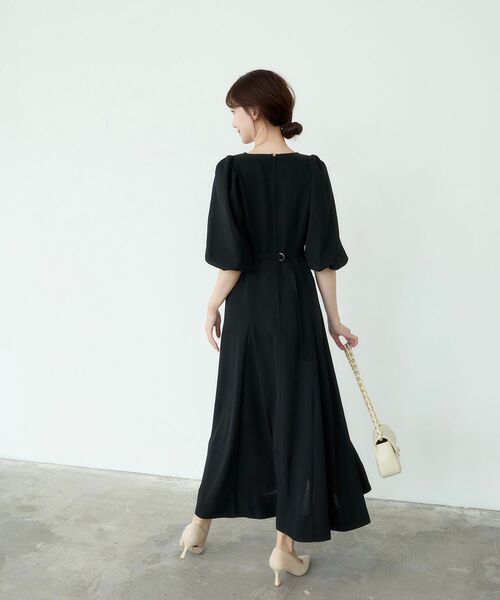 cle blatt(クレブラット)の「パフスリーブパネルドレス(ワンピース・レディース・ブラック/オフホワイト・SMALL/MEDIUM)」の22枚目の写真