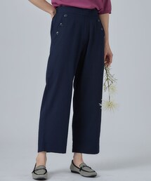 SHOO・LA・RUE | 【S-LL/洗濯機可】ボタンがアクセント ストレートクロップドパンツ(その他パンツ)