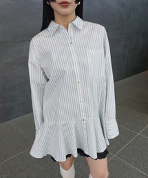 Ameri(�A����)��LOW WAIST FLARE SHIRT(�V���c/�u���E�X)