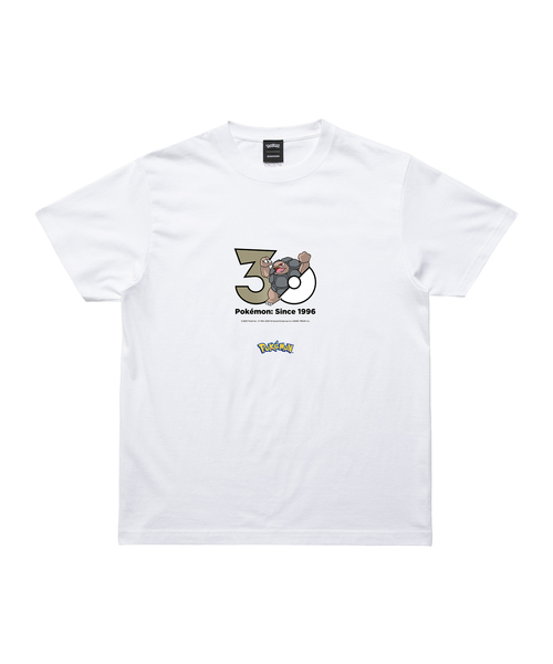 ZOZOSPOT(ゾゾスポット)の「Pokemon 30th Anniversary 1025 T-shirt 「ゴローニャ」(Tシャツ/カットソー・レディース・ホワイト・SMALL/MEDIUM/LARGE/X-LARGE/XX-LARGE/XXX-LARGE/100cm/110cm/120cm/130cm/140cm/150cm/160cm)」の1枚目の写真