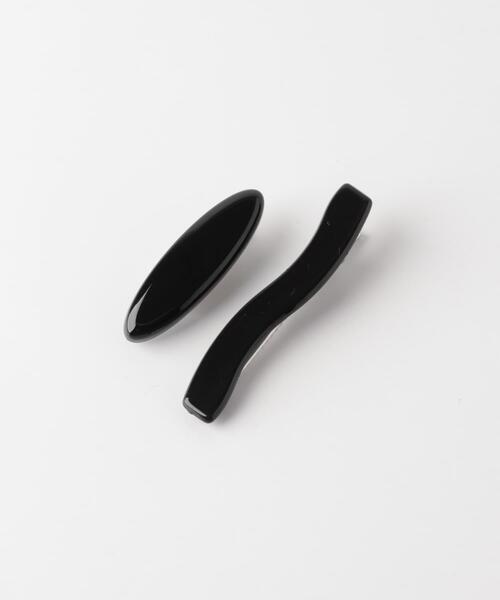 URBAN RESEARCH DOORS(アーバンリサーチドアーズ)の「ウェーブオーバルペアクリップ(バレッタ/ヘアクリップ・レディース・アイボリー/ブラック・ONE)」の7枚目の写真