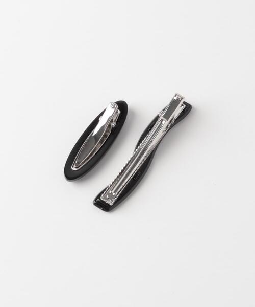 URBAN RESEARCH DOORS(アーバンリサーチドアーズ)の「ウェーブオーバルペアクリップ(バレッタ/ヘアクリップ・レディース・アイボリー/ブラック・ONE)」の8枚目の写真