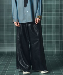 《UNISEX》アーティフィシャルレザーピンタックプライムワイドパンツ/Artificial Leather Pin-Tuck Prime-Wide Pants【MAISON SPECIAL/メゾンスペシャル】