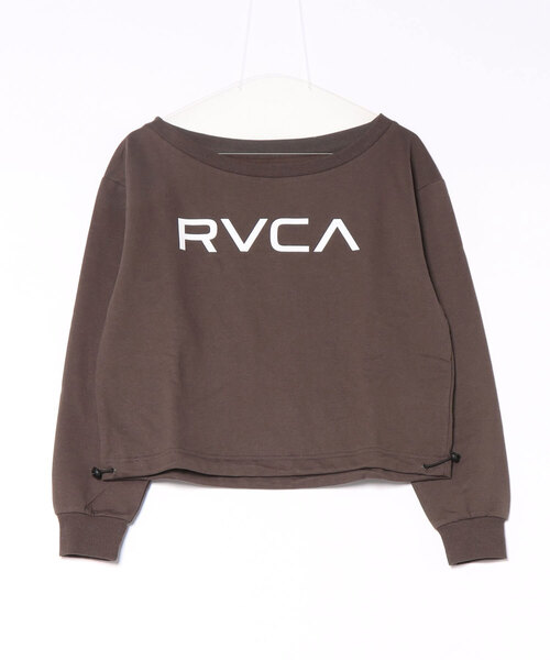 RVCA（ルーカ）の「RVCA ウィメンズ RVCA CLOPPED TOPS トレーナー 【2026年秋冬モデル】（スウェット・レディース・ブラック/ブラウン/ヘザーグレー・MEDIUM/SMALL）」の3枚目の写真
