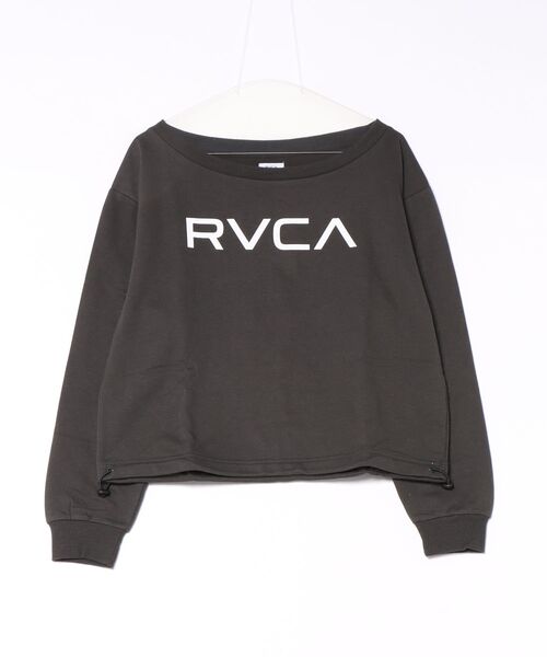 RVCA（ルーカ）の「RVCA ウィメンズ RVCA CLOPPED TOPS トレーナー 【2026年秋冬モデル】（スウェット・レディース・ブラック/ブラウン/ヘザーグレー・MEDIUM/SMALL）」の2枚目の写真