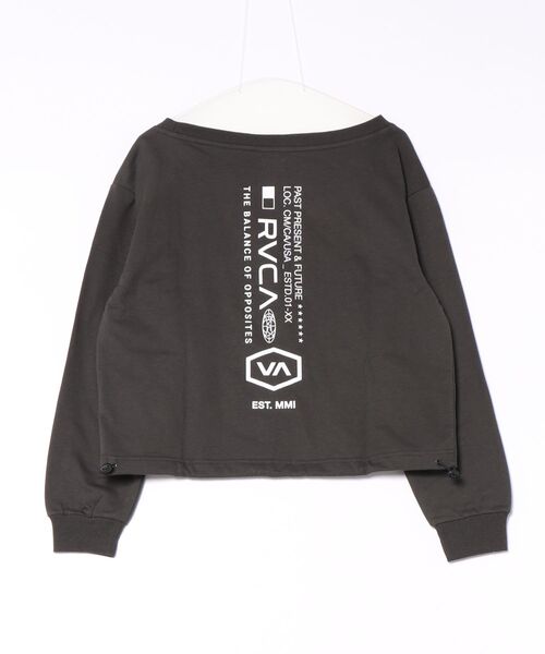 RVCA（ルーカ）の「RVCA ウィメンズ RVCA CLOPPED TOPS トレーナー 【2026年秋冬モデル】（スウェット・レディース・ブラック/ブラウン/ヘザーグレー・MEDIUM/SMALL）」の4枚目の写真