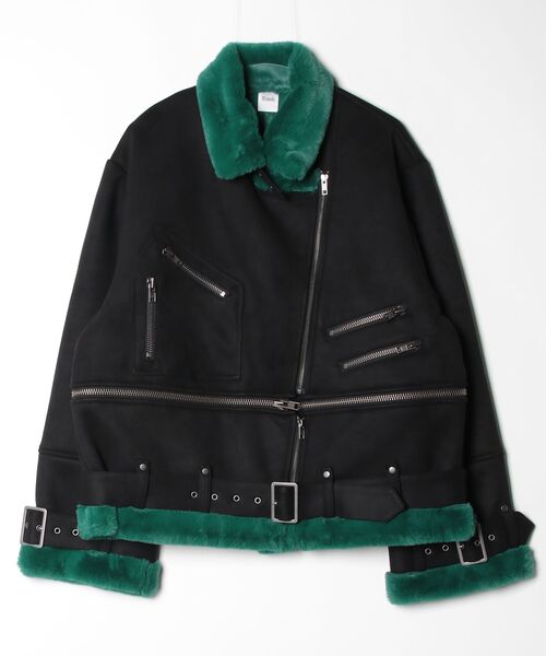 ROYAL FLASH(ロイヤルフラッシュ)の「MITSUKI/ミツキ/2WAY FAUX SHEARLING JACKET(その他アウター・レディース・ブラック/ブラウン・F)」の20枚目の写真