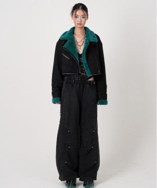 ROYAL FLASH(ロイヤルフラッシュ)の「MITSUKI/ミツキ/2WAY FAUX SHEARLING JACKET(その他アウター・レディース・ブラック/ブラウン・F)」の16枚目の写真