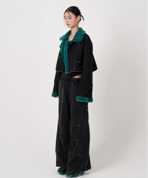 ROYAL FLASH(ロイヤルフラッシュ)の「MITSUKI/ミツキ/2WAY FAUX SHEARLING JACKET(その他アウター・レディース・ブラック/ブラウン・F)」の17枚目の写真