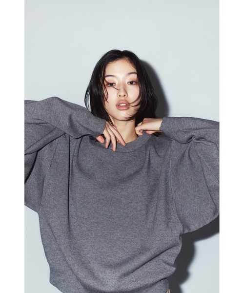 Knuth Marf(クヌースマーフ)の「2way cuffs normcore knit(unisex)(ニット/セーター・レディース・ブラック/ブラウン/グレー/ピンク・FREE)」の2枚目の写真