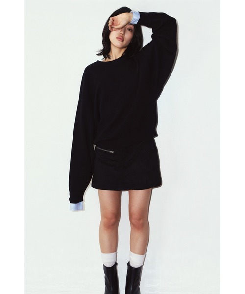 Knuth Marf(クヌースマーフ)の「2way cuffs normcore knit(unisex)(ニット/セーター・レディース・ブラック/ブラウン/グレー/ピンク・FREE)」の10枚目の写真