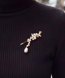 JENNE（ジェンヌ）の「日本製イミテーションパールピンブローチ＜一粒バロックパール＞（ブローチ/コサージュ）」