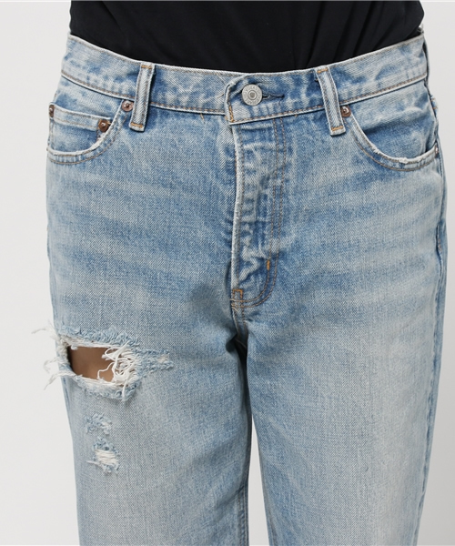 SLY（スライ）の「CLIFF JW CRASH CROP PT-C（デニムパンツ・レディース・ライトブルー・23inch/25inch/24inch/26inch/27inch）」の5枚目の写真