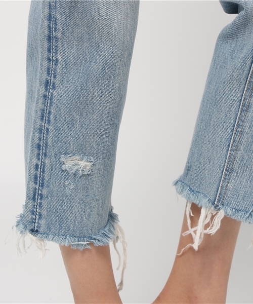 SLY（スライ）の「CLIFF JW CRASH CROP PT-C（デニムパンツ・レディース・ライトブルー・23inch/25inch/24inch/26inch/27inch）」の8枚目の写真