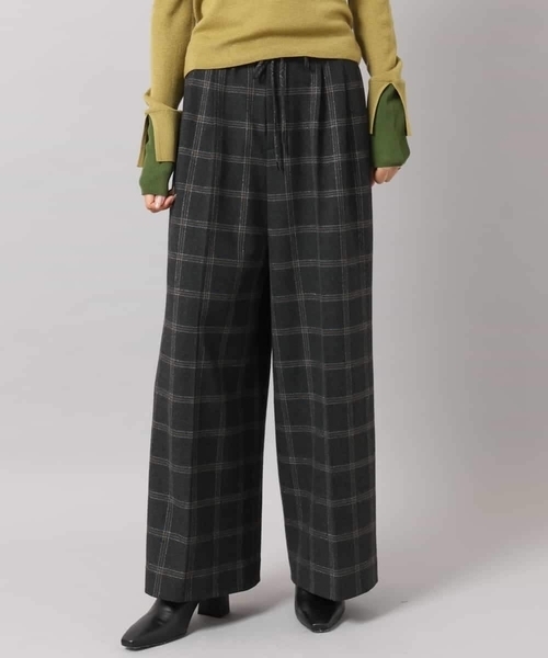 MICHEL KLEIN（ミッシェル・クラン）の「ラメチェックワイドパンツ（その他パンツ・レディース・チャコールグレー・38）」の16枚目の写真
