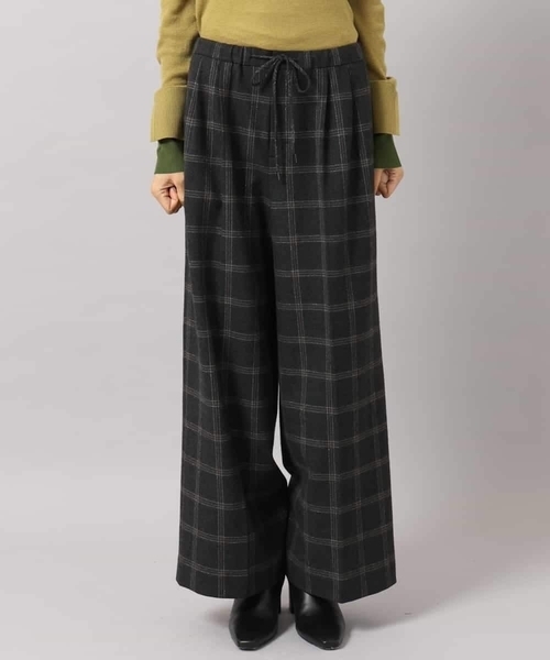 MICHEL KLEIN（ミッシェル・クラン）の「ラメチェックワイドパンツ（その他パンツ・レディース・チャコールグレー・38）」の15枚目の写真