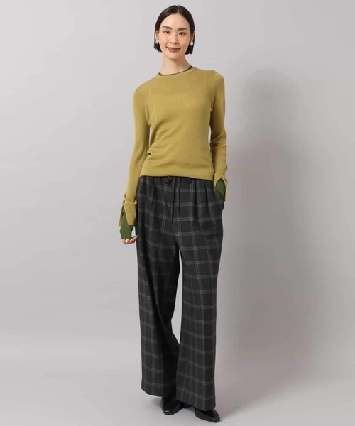 MICHEL KLEIN（ミッシェル・クラン）の「ラメチェックワイドパンツ（その他パンツ・レディース・チャコールグレー・38）」の13枚目の写真