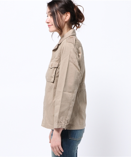 Denime(ドゥニーム)の「MILITARY JKT/ミリタリージャケット(ミリタリージャケット・レディース・カーキ/ブラック/ベージュ・X-SMALL/SMALL)」の22枚目の写真