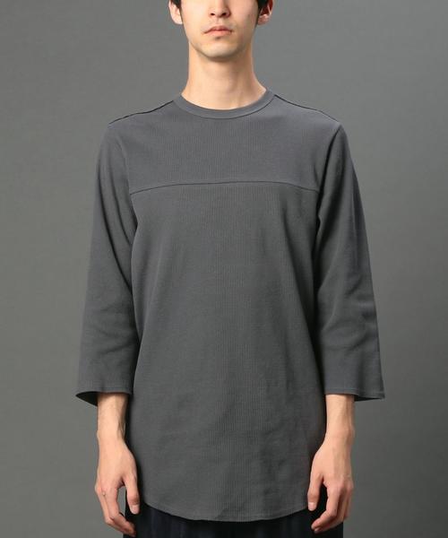 MONKEY TIME(モンキータイム)の「<monkey time> 30サーマル ロング クオータースリーブ Tシャツ◆(Tシャツ/カットソー・メンズ・オリーブ/ダークグレー/ホワイト・SMALL/MEDIUM/LARGE)」の3枚目の写真