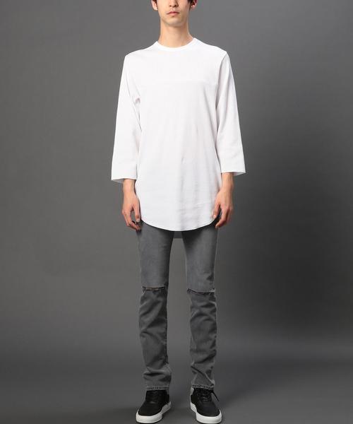 MONKEY TIME(モンキータイム)の「<monkey time> 30サーマル ロング クオータースリーブ Tシャツ◆(Tシャツ/カットソー・メンズ・オリーブ/ダークグレー/ホワイト・SMALL/MEDIUM/LARGE)」の6枚目の写真