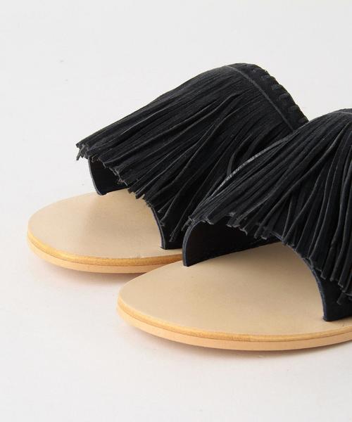 green label relaxing（グリーンレーベルリラクシング）の「MARCUS B KC フリンジサンダル◆（サンダル・レディース・ブラウン/ネイビー・36/37/35）」の7枚目の写真