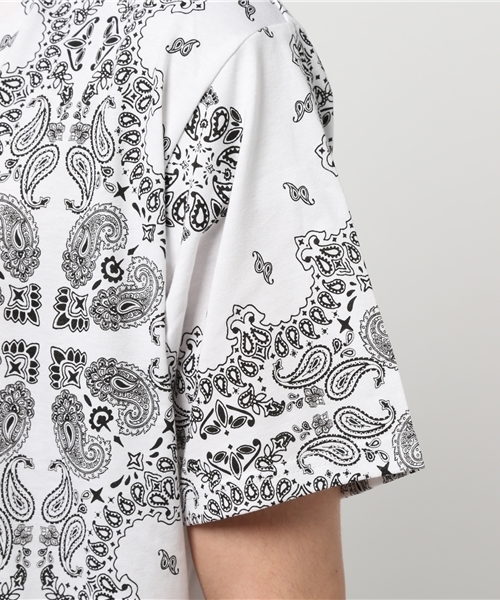 WEGO（ウィゴー）の「WEGO/ペイズリー柄フード付きTシャツ（Tシャツ/カットソー・メンズ・レッド/ホワイト/ブラック/ネイビー・LARGE/MEDIUM）」の8枚目の写真