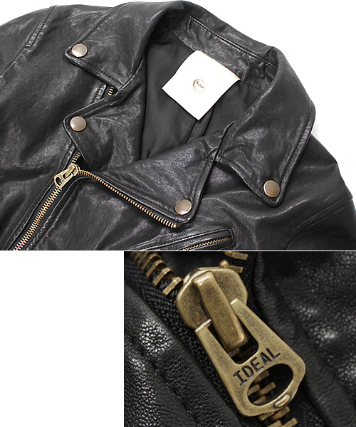 UNITED ARROWS（ユナイテッドアローズ）の「BP/25 LEATHER RIDERS/SAM（ライダースジャケット・レディース・ブラック・120/130/140）」の8枚目の写真