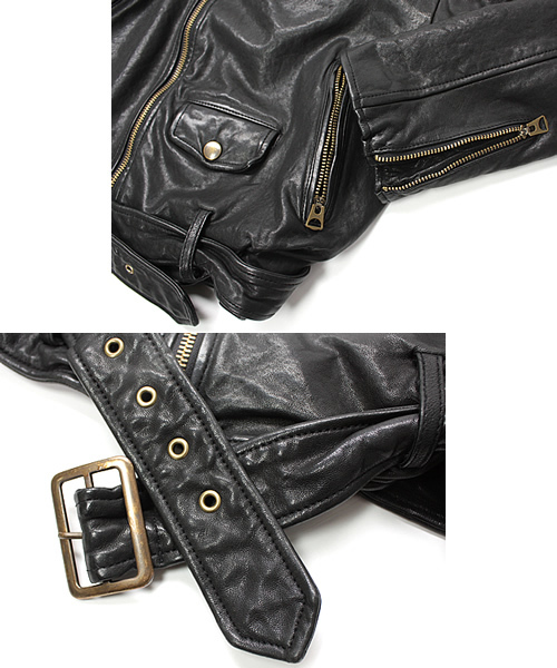 UNITED ARROWS（ユナイテッドアローズ）の「BP/25 LEATHER RIDERS/SAM（ライダースジャケット・レディース・ブラック・120/130/140）」の7枚目の写真