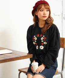 SpRay | 【新色入荷】花刺繍スウェット(スウェット)