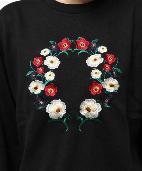 SpRay（スプレイ）の「【新色入荷】花刺繍スウェット（スウェット・レディース・ネイビー/ブラック/ワイン/オフホワイト/グレー/ブルー/ピンク/カーキ・FREE）」の15枚目の写真