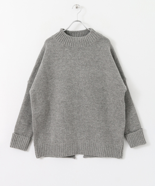 URBAN RESEARCH Sonny Label（アーバンリサーチサニーレーベル）の「Sonny Label ラムウールオーバーニットプルオーバー（ニット/セーター・レディース・ブラウン/ライトカーキ/オフホワイト/グレー・FREE）」の22枚目の写真