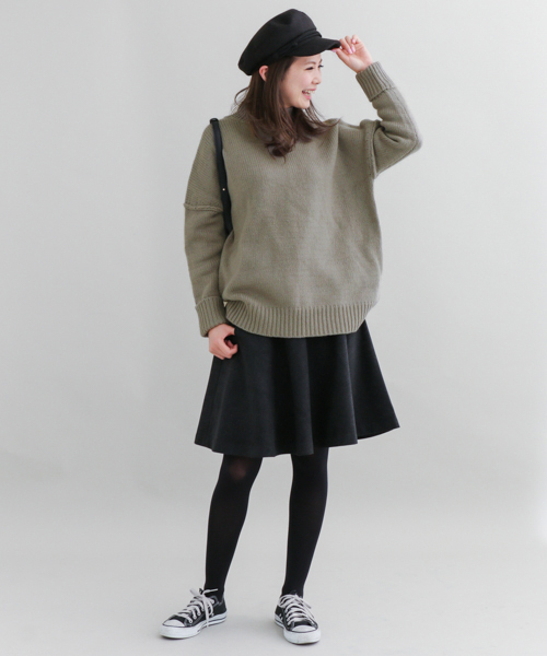 URBAN RESEARCH Sonny Label（アーバンリサーチサニーレーベル）の「Sonny Label ラムウールオーバーニットプルオーバー（ニット/セーター・レディース・ブラウン/ライトカーキ/オフホワイト/グレー・FREE）」の7枚目の写真