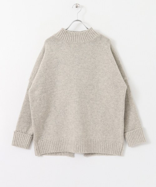 URBAN RESEARCH Sonny Label（アーバンリサーチサニーレーベル）の「Sonny Label ラムウールオーバーニットプルオーバー（ニット/セーター・レディース・ブラウン/ライトカーキ/オフホワイト/グレー・FREE）」の21枚目の写真