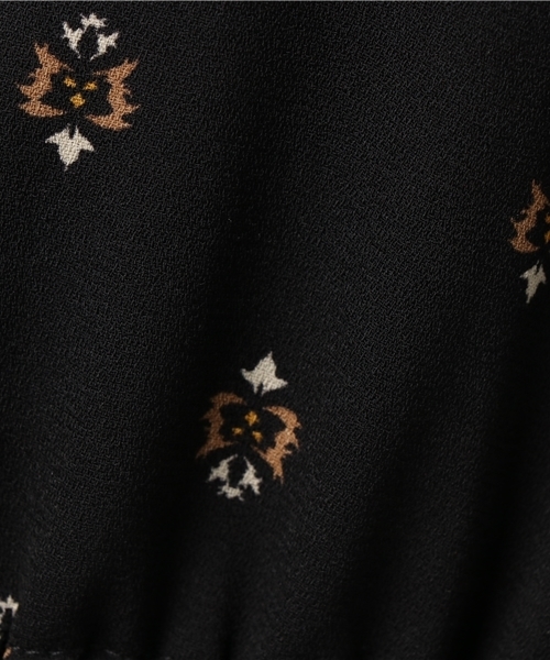 VENCEEXCHANGE（ヴァンスエクスチェンジ）の「小紋柄ガウンシャツ                   （ワンピース・レディース・オフホワイト/ブラック・MEDIUM）」の9枚目の写真