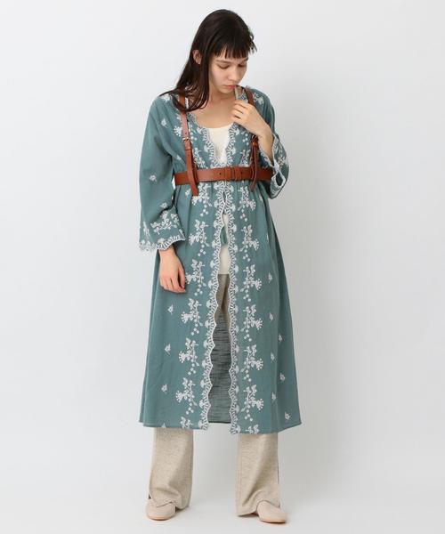 Another Edition（アナザーエディション）の「スラブ刺繍ガウン ◆（カーディガン/ボレロ・レディース・ホワイト/ライム/レッド・フリー）」の2枚目の写真