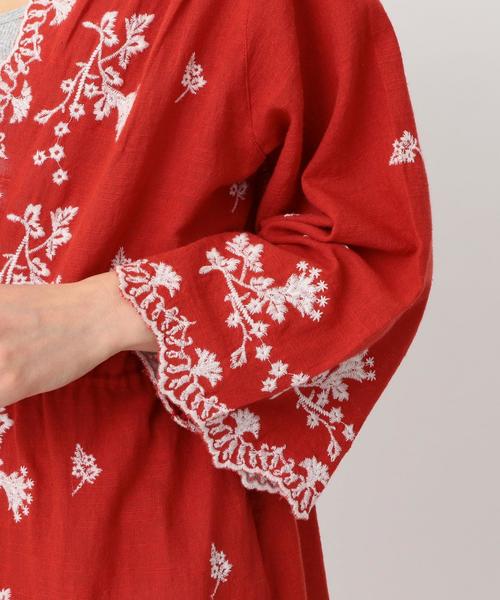 Another Edition（アナザーエディション）の「スラブ刺繍ガウン ◆（カーディガン/ボレロ・レディース・ホワイト/ライム/レッド・フリー）」の13枚目の写真