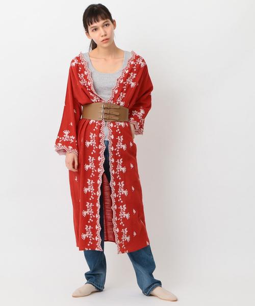 Another Edition（アナザーエディション）の「スラブ刺繍ガウン ◆（カーディガン/ボレロ・レディース・ホワイト/ライム/レッド・フリー）」の16枚目の写真