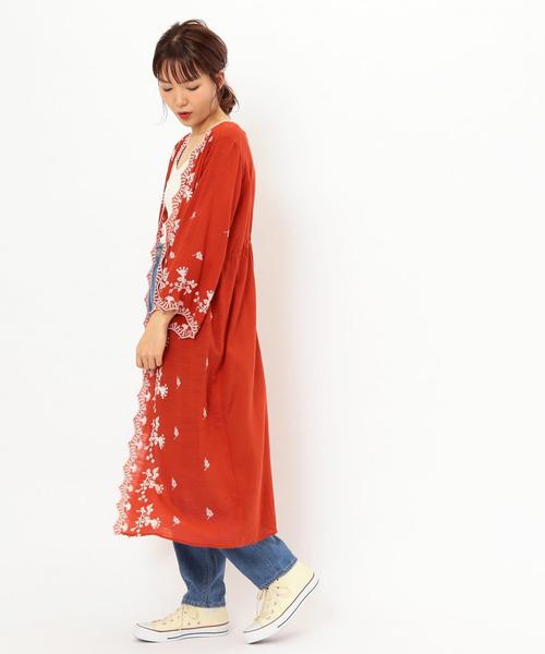 Another Edition（アナザーエディション）の「スラブ刺繍ガウン ◆（カーディガン/ボレロ・レディース・ホワイト/ライム/レッド・フリー）」の20枚目の写真