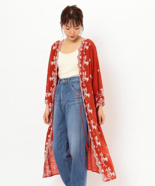 Another Edition（アナザーエディション）の「スラブ刺繍ガウン ◆（カーディガン/ボレロ・レディース・ホワイト/ライム/レッド・フリー）」の21枚目の写真