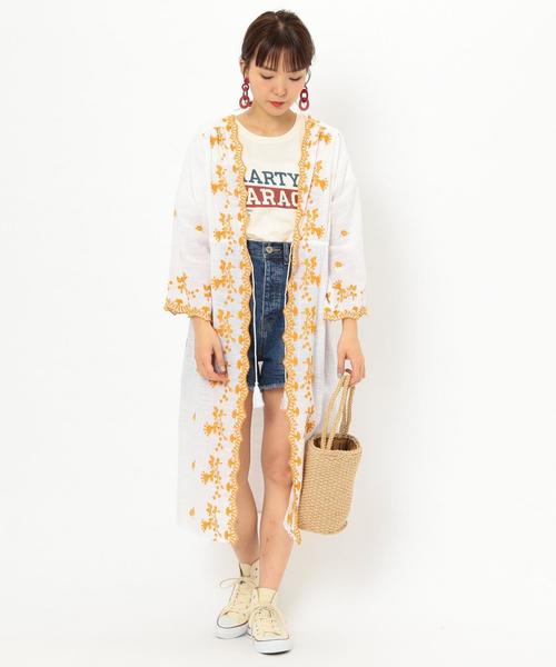 Another Edition（アナザーエディション）の「スラブ刺繍ガウン ◆（カーディガン/ボレロ・レディース・ホワイト/ライム/レッド・フリー）」の17枚目の写真