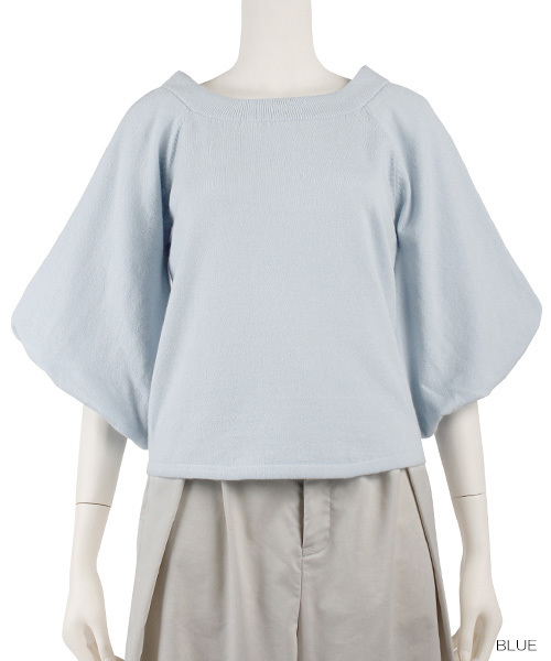 RANDA（ランダ）の「バルーンスリーブプルオーバー（ニット/セーター・レディース・グレー/ブルー/ピンク/ベージュ・FREE）」の12枚目の写真