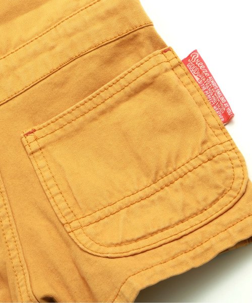 BREEZE（ブリーズ）の「ワークオーバーオール ショート丈（サロペット/オーバーオール・キッズ・キャメル/インディゴブルー/キナリ・80/95/90/110/130/100/120/140）」の5枚目の写真