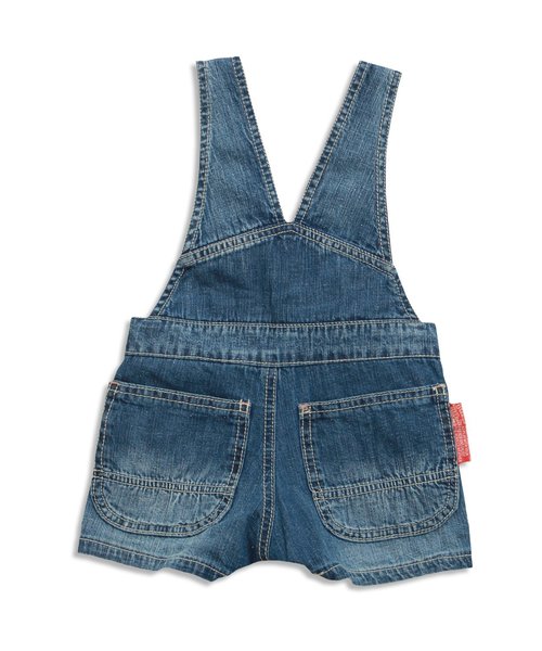 BREEZE（ブリーズ）の「ワークオーバーオール ショート丈（サロペット/オーバーオール・キッズ・キャメル/インディゴブルー/キナリ・80/95/90/110/130/100/120/140）」の7枚目の写真