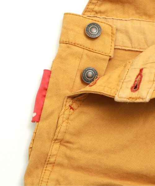 BREEZE（ブリーズ）の「ワークオーバーオール ショート丈（サロペット/オーバーオール・キッズ・キャメル/インディゴブルー/キナリ・80/95/90/110/130/100/120/140）」の12枚目の写真