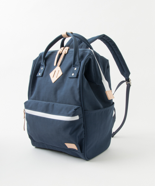anello（アネロ）の「anello×WORK NOT WORK　別注口金ナイロンツイルデイパック（バックパック/リュック・メンズ・ブラック/ベージュ/ネイビー・FREE）」の11枚目の写真