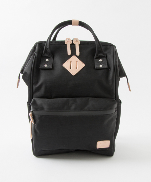 anello（アネロ）の「anello×WORK NOT WORK　別注口金ナイロンツイルデイパック（バックパック/リュック・メンズ・ブラック/ベージュ/ネイビー・FREE）」の6枚目の写真