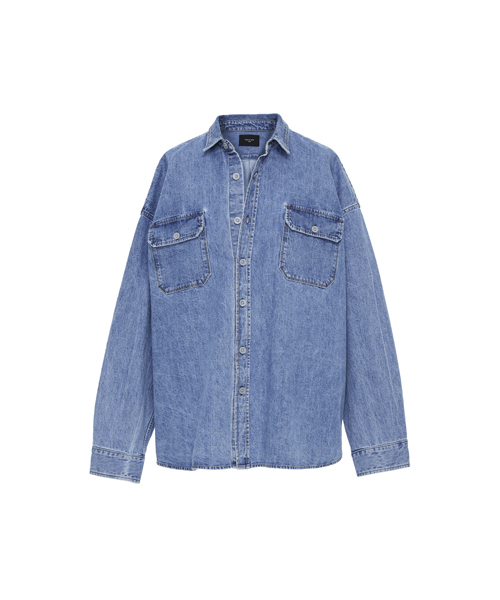 AMERICAN RAG CIE(アメリカンラグシー)の「FEAR OF GOD フィアオブゴッド DENIM OVERSIZED SH / 5C-17-DFLN-BL(シャツ/ブラウス・メンズ・インディゴブルー・SMALL/MEDIUM/LARGE)」の3枚目の写真